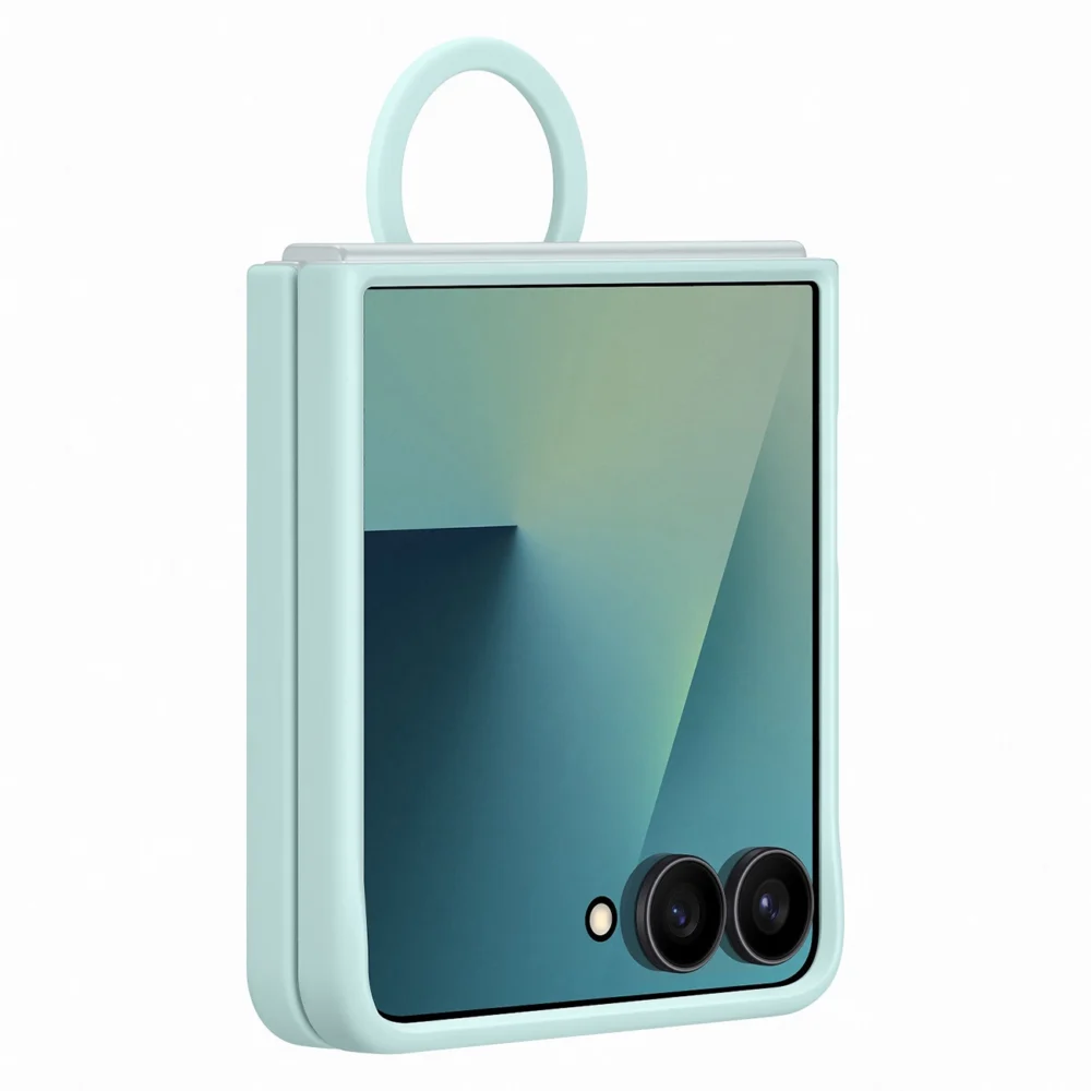 Etui silikonowe Samsung Ring Case na Samsung Galaxy Z Flip7 - jasnoniebieskiepol