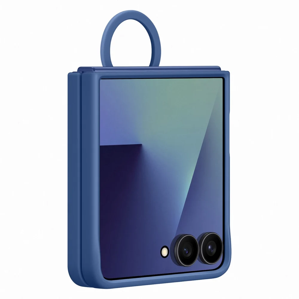 Etui silikonowe Samsung Ring Case na Samsung Galaxy Z Flip7 - niebieskiepol