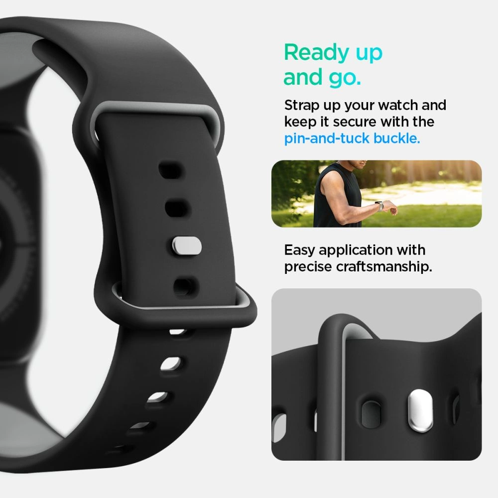 Spigen Nano Pop Strap for Apple Watch 40/41/42 mm - Black and Grayeng