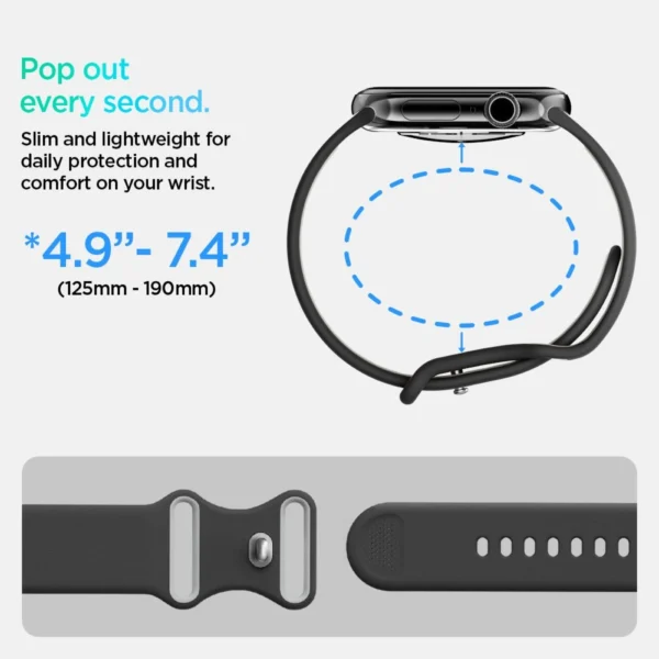 Spigen Nano Pop Strap for Apple Watch 40/41/42 mm - Black and Grayeng