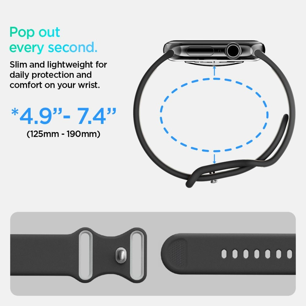 Spigen Nano Pop Strap for Apple Watch 40/41/42 mm - Black and Grayeng