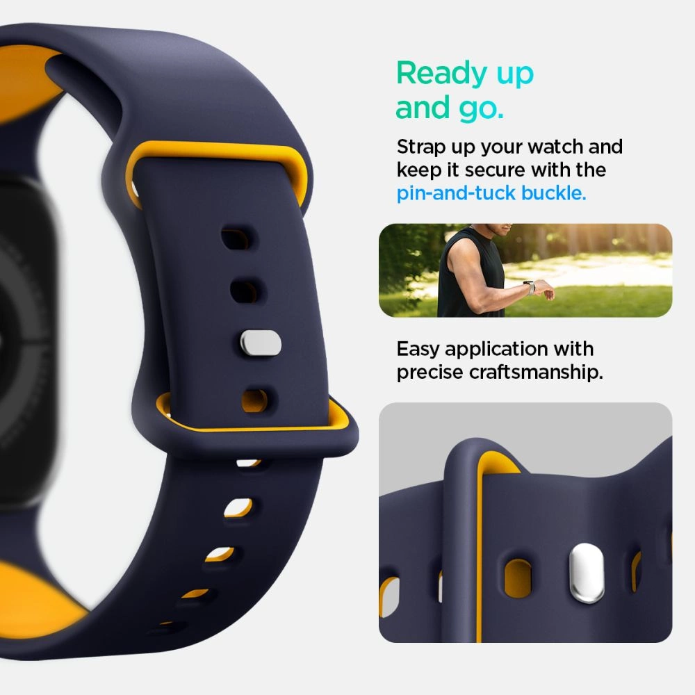 Spigen Nano Pop Strap for Apple Watch 40/41/42 mm - Navy Blue/Orangeeng