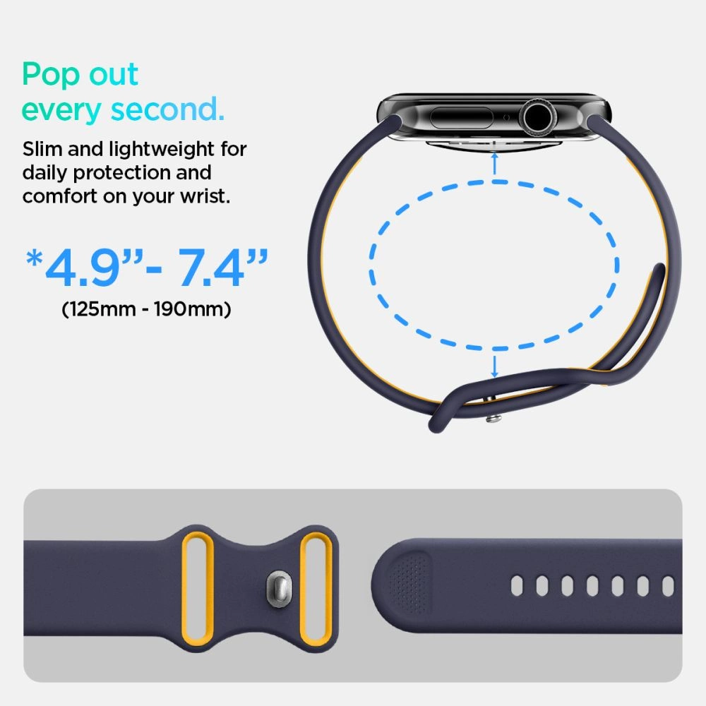 Spigen Nano Pop Strap for Apple Watch 40/41/42 mm - Navy Blue/Orangeeng