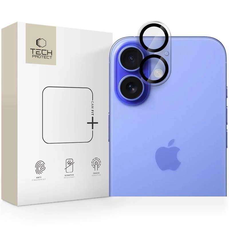 Tech-Protect Cam Fit+ Camera Cover for iPhone 16 / 16 Plus - Transparenteng