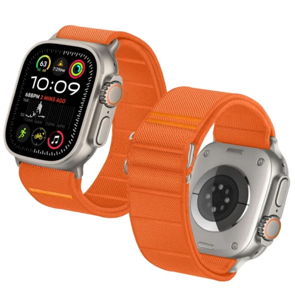Tech-Protect Nylon Strap for Apple Watch 44 / 45 / 46 / 49 mm - Orangeeng