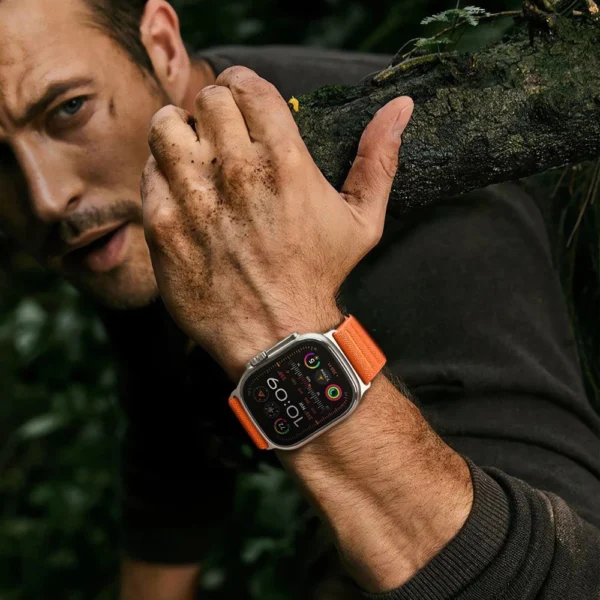 Tech-Protect Nylon Strap for Apple Watch 44 / 45 / 46 / 49 mm - Orangeeng