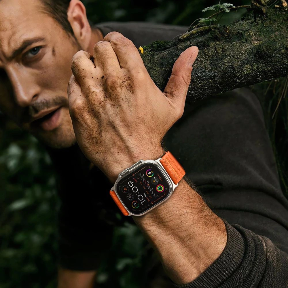Tech-Protect Nylon Strap for Apple Watch 44 / 45 / 46 / 49 mm - Orangeeng