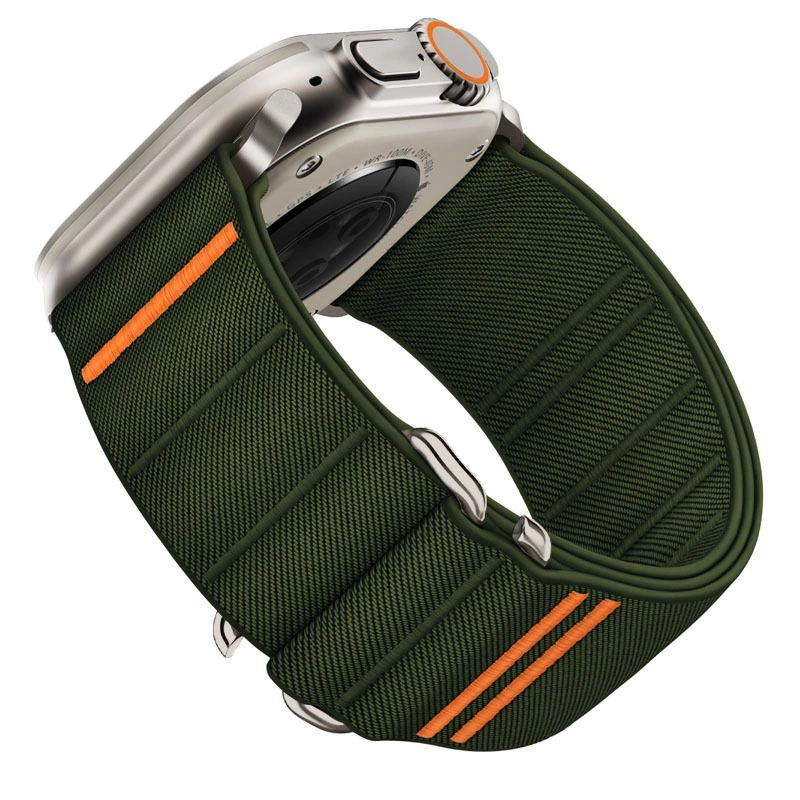 Tech-Protect Nylon Slip Strap for Apple Watch 44 / 45 / 46 / 49 mm - Greeneng