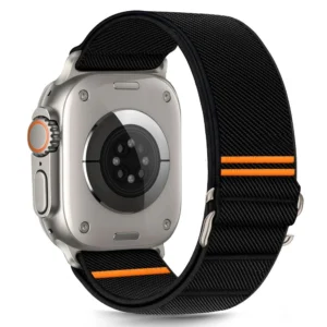 Tech-Protect Nylon Slip Strap for Apple Watch 44 / 45 / 46 / 49 mm - Blackeng