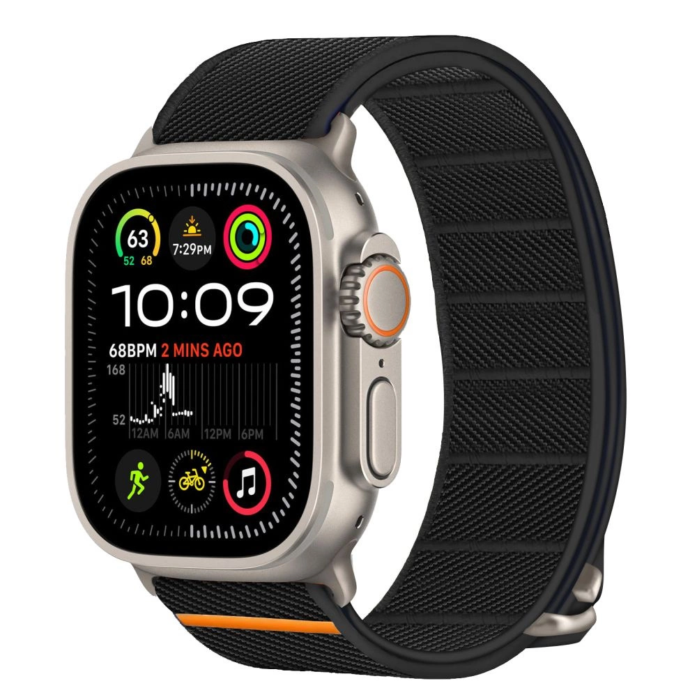 Tech-Protect Nylon Slip Strap for Apple Watch 44 / 45 / 46 / 49 mm - Blackeng