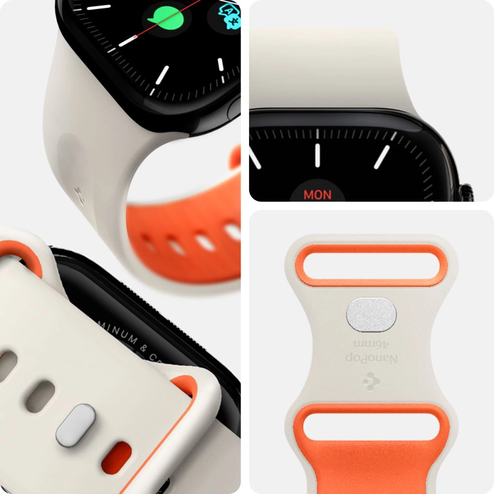 Spigen Nano Pop Strap for Apple Watch 44/45/46/49 mm - Beige-Orangeeng