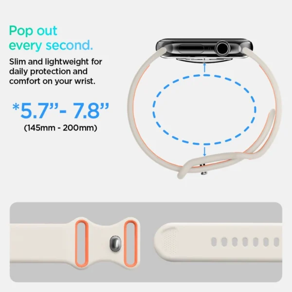 Spigen Nano Pop Strap for Apple Watch 44/45/46/49 mm - Beige-Orangeeng
