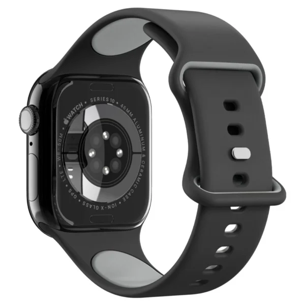 Spigen Nano Pop Strap for Apple Watch 44 / 45 / 46 / 49 mm - Black and Grayeng