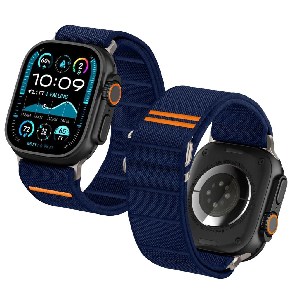 Tech-Protect Nylon Slip Strap for Apple Watch 44 / 45 / 46 / 49 mm - Navy Blueeng