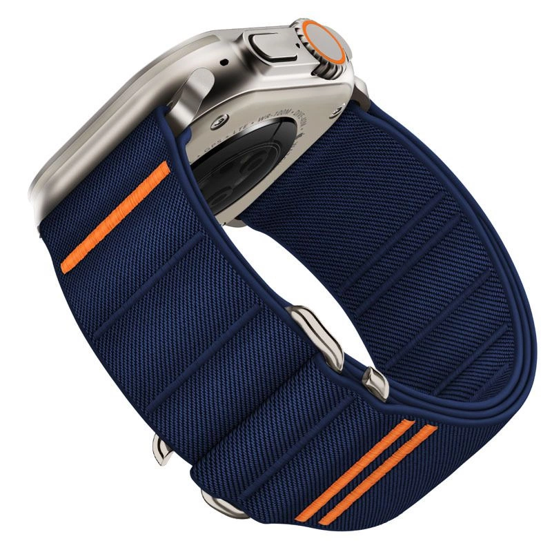 Tech-Protect Nylon Slip Strap for Apple Watch 44 / 45 / 46 / 49 mm - Navy Blueeng