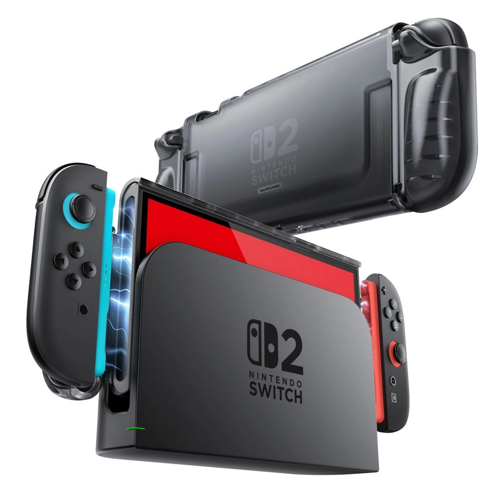 Supcase Crystal Case for Nintendo Switch 2 - Transparent Blackeng