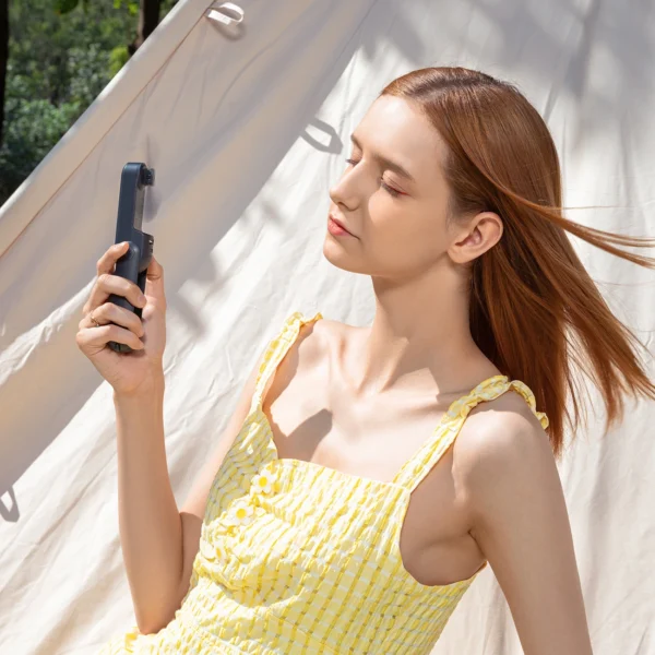 Jisulife Handheld Fan Life8 Mini Portable USB Fan with Power Bank and Flashlight - Blueeng