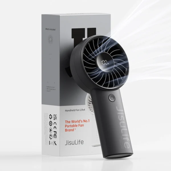 Jisulife Handheld Fan Life4 3600mAh Portable USB Fan - Blackeng