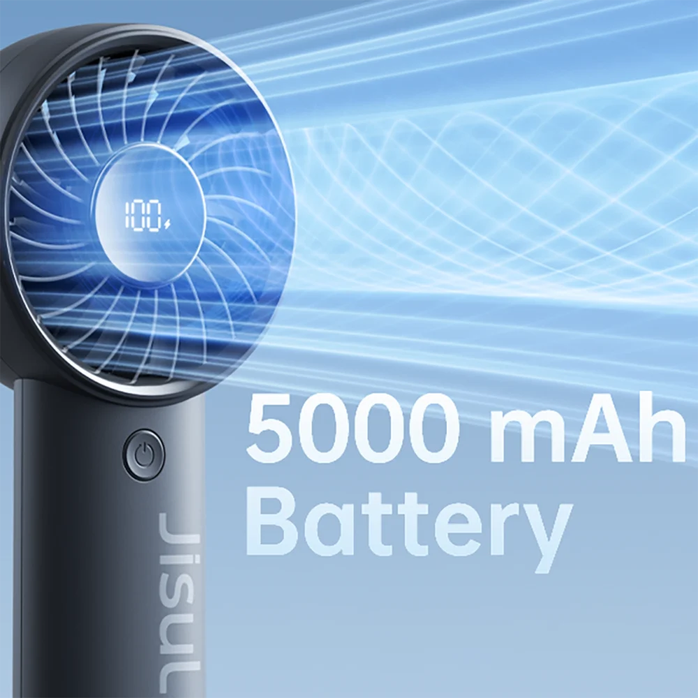 Jisulife Handheld Fan Life4 5000mAh Portable USB Fan - Blackeng
