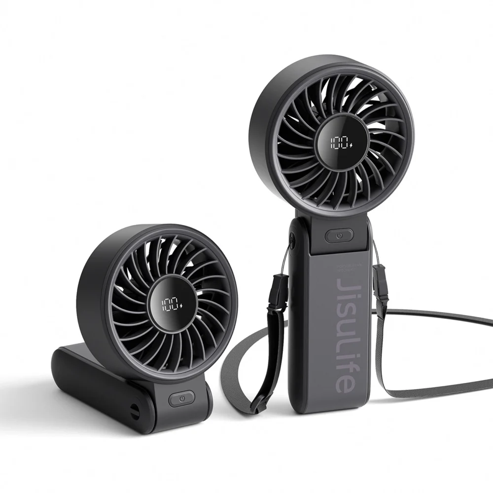 Jisulife Handheld Fan Life7 5000mAh Portable USB Fan - Blackeng