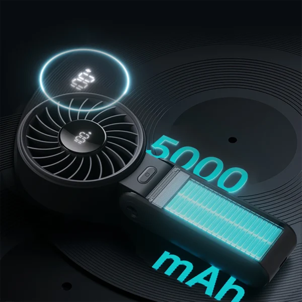 Jisulife Handheld Fan Life7 5000mAh Portable USB Fan - Blackeng