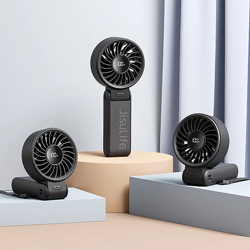 Jisulife Handheld Fan Life7 5000mAh Portable USB Fan - Blackeng