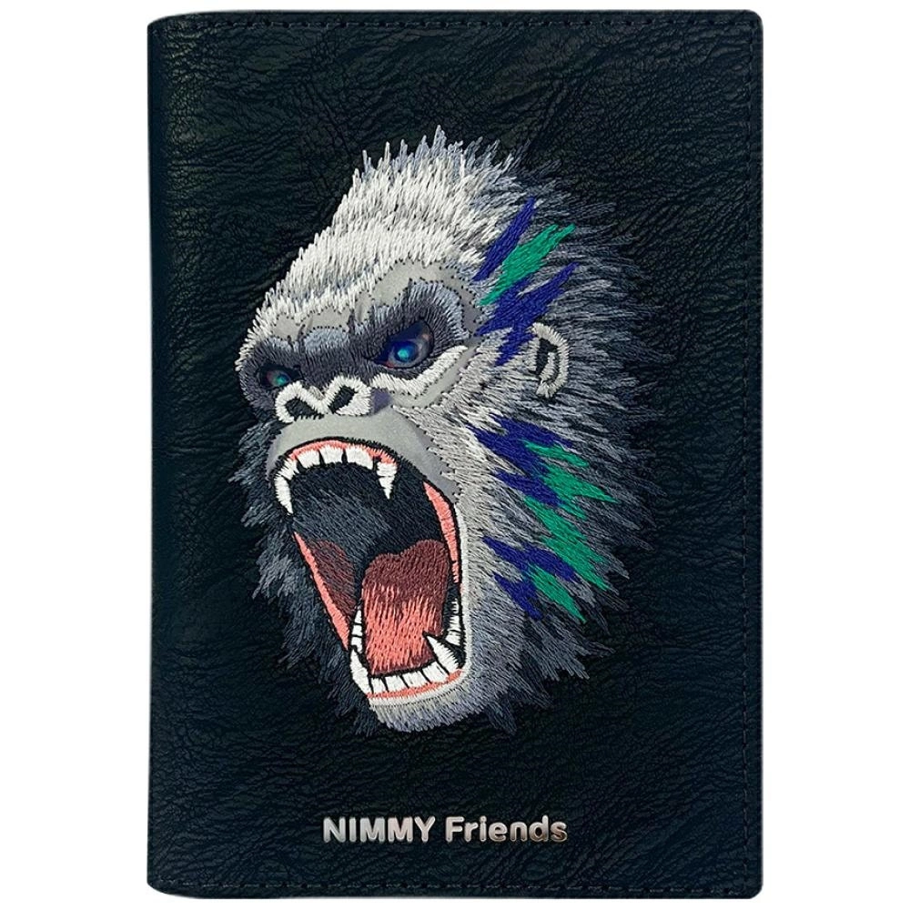 Nimmy Raptor Gorilla Passport/Wallet Case - Blackeng
