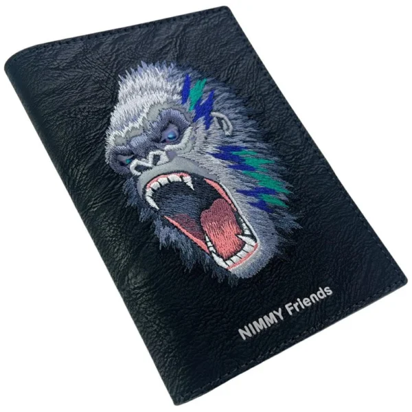 Nimmy Raptor Gorilla Passport/Wallet Case - Blackeng