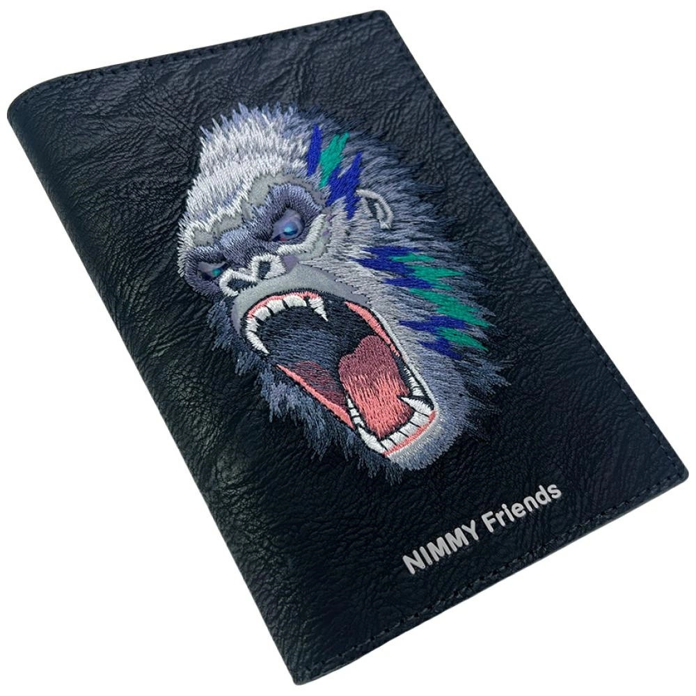 Nimmy Raptor Gorilla Passport/Wallet Case - Blackeng