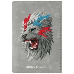 Nimmy Raptor Lion Passport/Wallet Case - Grayeng