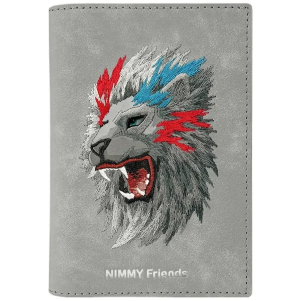 Nimmy Raptor Lion Passport/Wallet Case - Grayeng