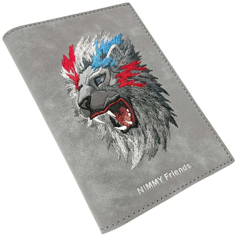 Nimmy Raptor Lion Passport/Wallet Case - Grayeng