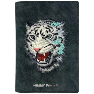 Nimmy Raptor Tiger Passport/Wallet Case - Dark Grayeng