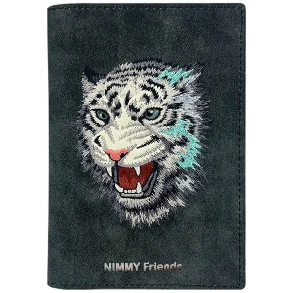 Nimmy Raptor Tiger Passport/Wallet Case - Dark Grayeng