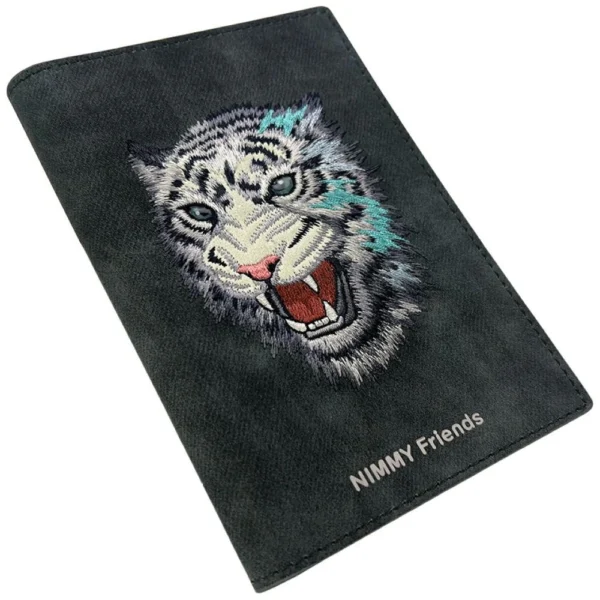 Nimmy Raptor Tiger Passport/Wallet Case - Dark Grayeng