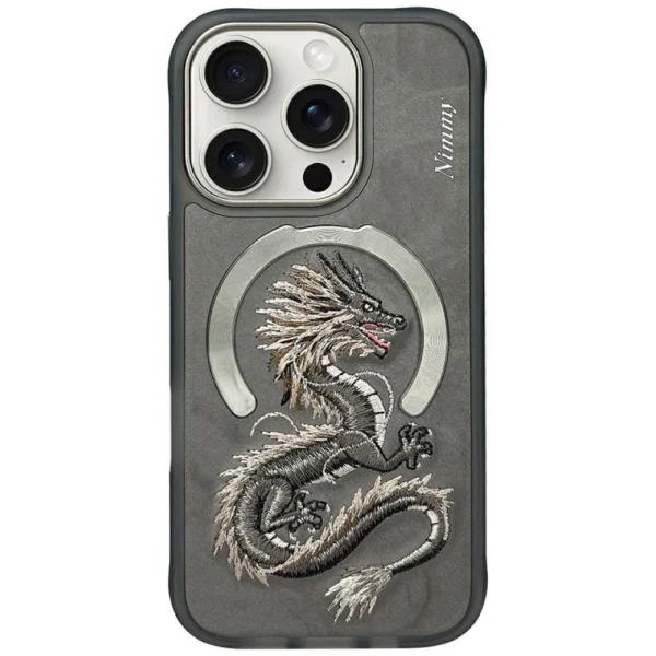 Nimmy Dragon MagSafe Case for iPhone 16 Pro Max - Grayeng