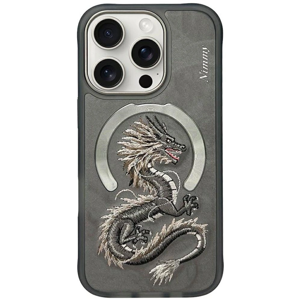 Nimmy Dragon MagSafe Case for iPhone 16 Pro Max - Grayeng