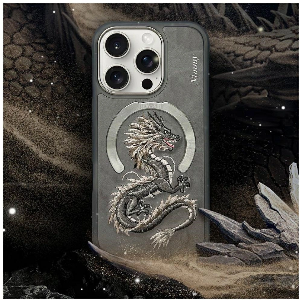 Nimmy Dragon MagSafe Case for iPhone 16 Pro Max - Grayeng