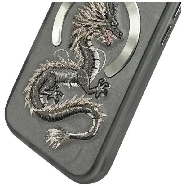 Nimmy Dragon MagSafe Case for iPhone 16 Pro - Grayeng