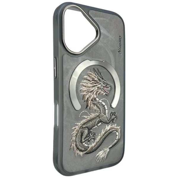 Nimmy Dragon MagSafe iPhone 16 Case - Grayeng