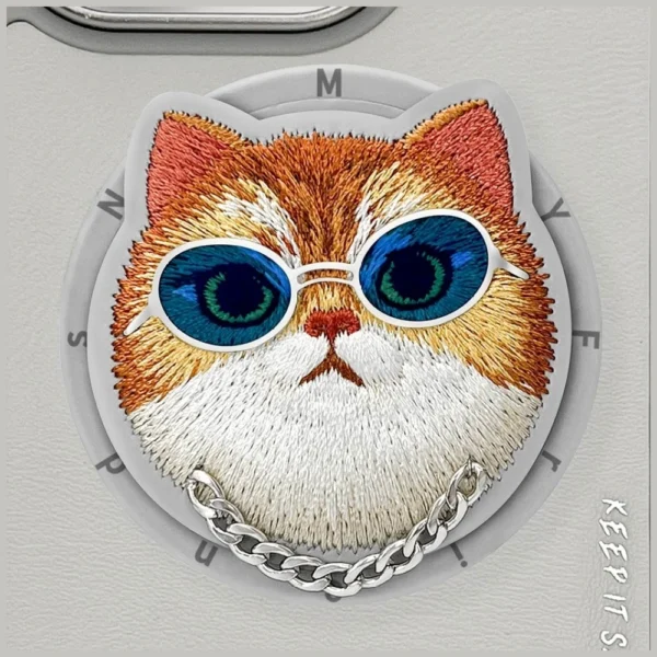 Nimmy Glasses Cool Cat MagSafe Case for iPhone 16 Pro - Grayeng