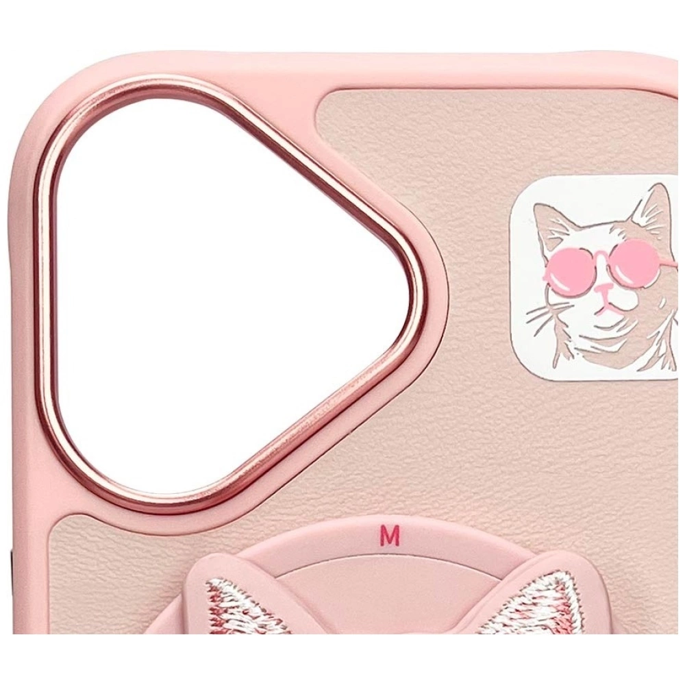 Nimmy Glasses Cool Cat MagSafe Case for iPhone 16 - Pinkeng