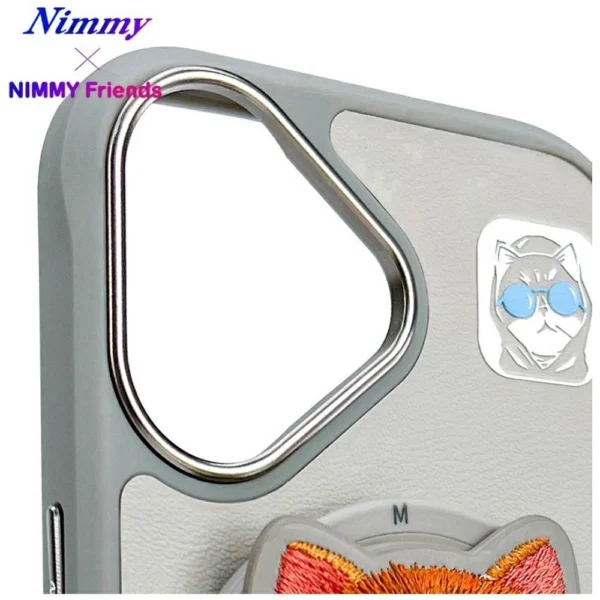 Nimmy Glasses Cool Cat MagSafe Case for iPhone 16 - Grayeng