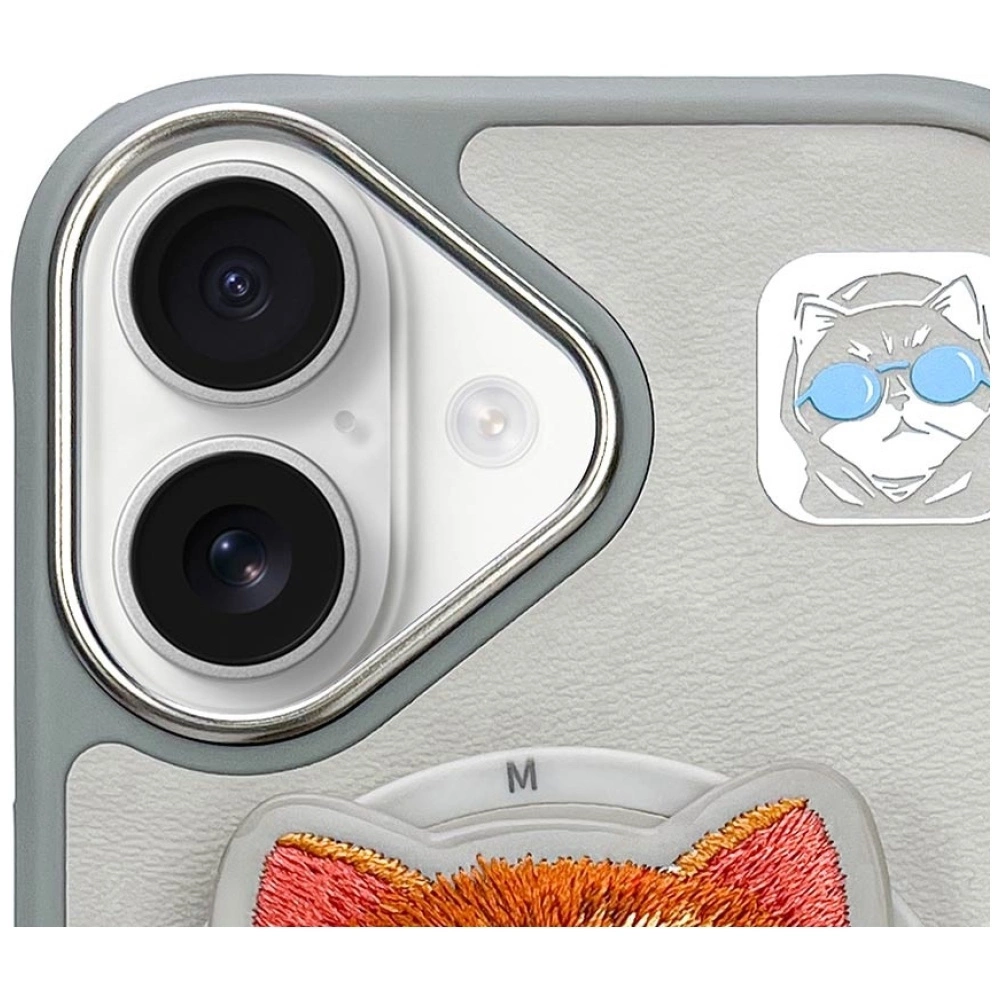 Nimmy Glasses Cool Cat MagSafe Case for iPhone 16 - Grayeng