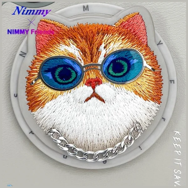 Nimmy Glasses Cool Cat MagSafe Case for iPhone 16 - Grayeng