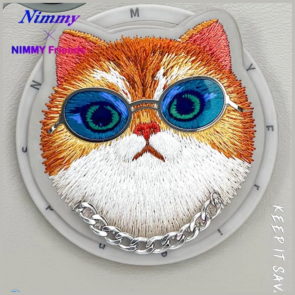Nimmy Glasses Cool Cat MagSafe Case for iPhone 16 - Grayeng