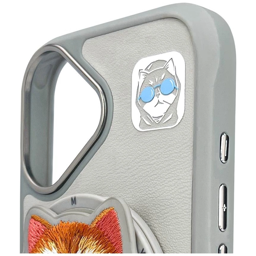 Nimmy Glasses Cool Cat MagSafe Case for iPhone 16 - Grayeng