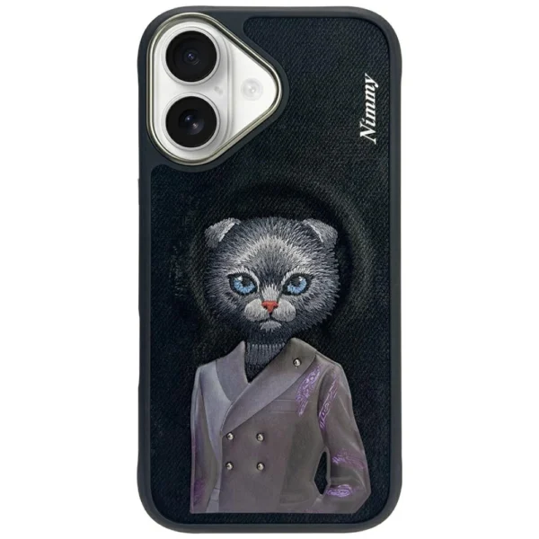 Nimmy Magnetic fashion cute pet MagSafe case for iPhone 16 - blackeng