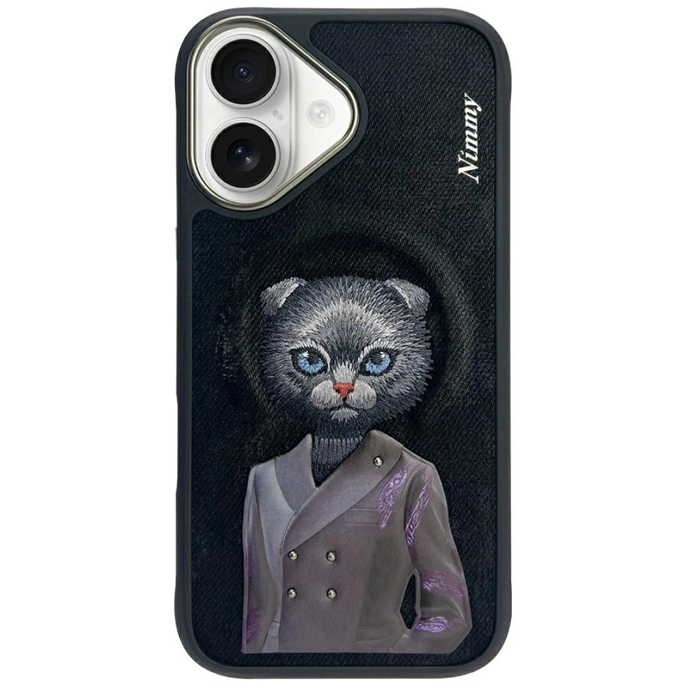 Nimmy Magnetic fashion cute pet MagSafe case for iPhone 16 - blackeng