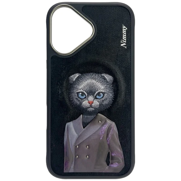 Nimmy Magnetic fashion cute pet MagSafe case for iPhone 16 - blackeng